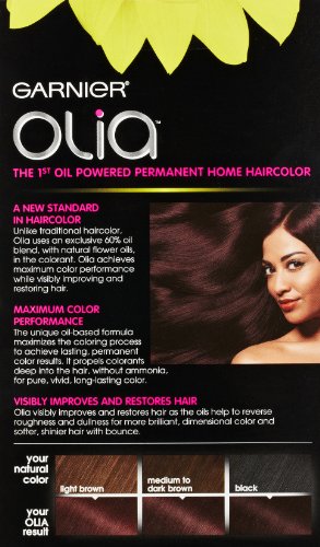 Garnier Olia Oil Powered Permanent Haircolor, 3.16 Darkest Violet (Packaging May Vary)