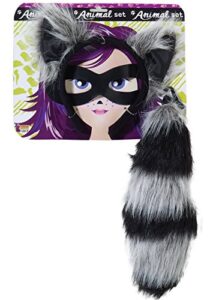 forum novelties women's playful animals raccoon costume accessory set, multi, one size