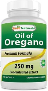 best naturals oregano oil 250 mg softgels, 120count