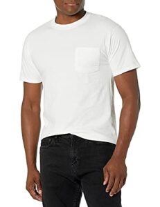 hanes short sleeve beefy pocket t-shirt big sizes , 5190x, white, 2xl