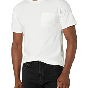 Hanes Short Sleeve Beefy Pocket T-Shirt Big Sizes , 5190x, White, 2XL