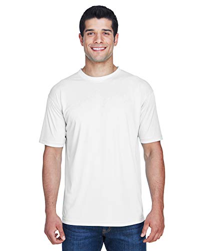 UltraClub Men's Cool & Dry Sport Performance Interlock T-Shirt 5XL WHITE