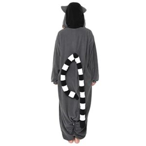 SAZAC Lemur Kigurumi - Onesie Jumpsuit Halloween Costume (Adults)