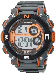 armitron sport men's 40/8284org sport watch with grey band