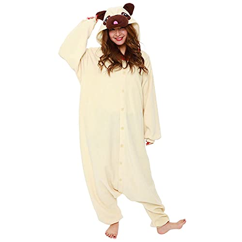 SAZAC Pug Dog Kigurumi - Onesie Jumpsuit Halloween Costume