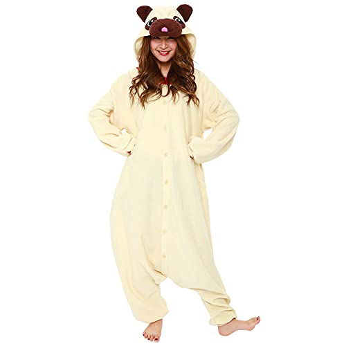 SAZAC Pug Dog Kigurumi - Onesie Jumpsuit Halloween Costume