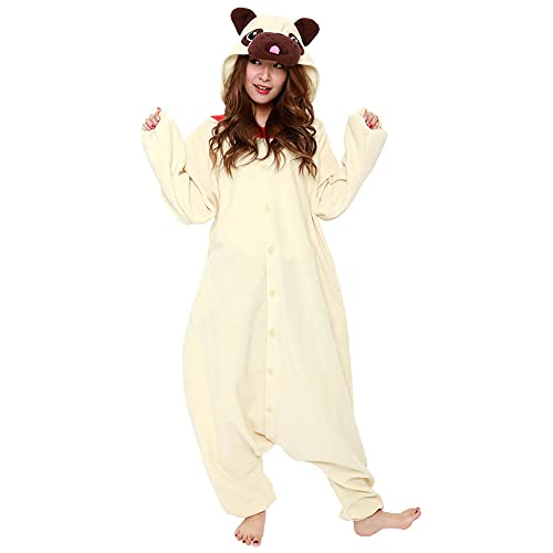 SAZAC Pug Dog Kigurumi - Onesie Jumpsuit Halloween Costume