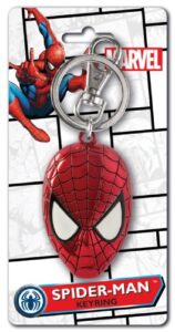 marvel spider-man colored head pewter key ring multi-colored, 1"