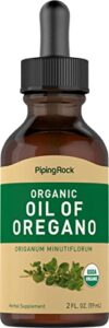piping rock oil of oregano organic liquid drops | 2 fl oz | with extra virgin olive oil | herbal extract supplement | non-gmo, gluten free