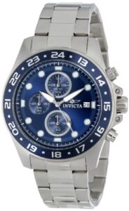 invicta men's 15205 pro diver chronograph blue dial stainless steel watch