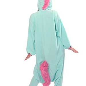 SAZAC Blue Unicorn Kigurumi - Onesie Jumpsuit Halloween Costume (Adults)