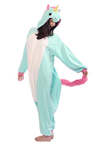 SAZAC Blue Unicorn Kigurumi - Onesie Jumpsuit Halloween Costume (Adults)