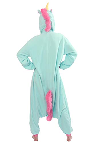 SAZAC Blue Unicorn Kigurumi - Onesie Jumpsuit Halloween Costume (Adults)