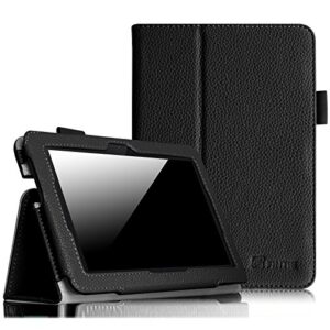 fintie folio case for fire hdx 7 - slim fit leather standing protective cover with auto sleep/wake (will only fit kindle fire hdx 7" 2013), black