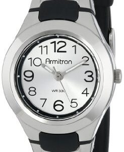 Armitron Sport Unisex 25/6418BLK Analog Easy-to-Read Dial Black Resin Strap Watch