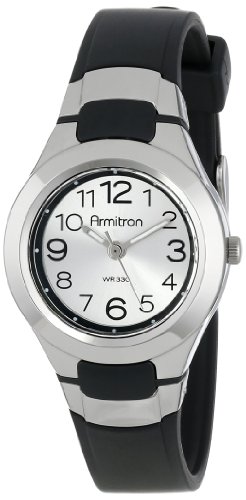 Armitron Sport Unisex 25/6418BLK Analog Easy-to-Read Dial Black Resin Strap Watch