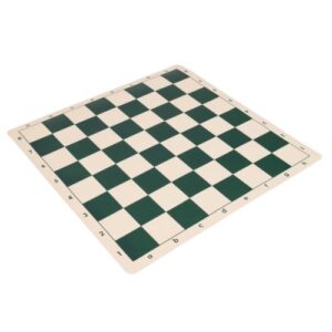 wholesale chess 20" tournament silicone roll-up chess board - forest green