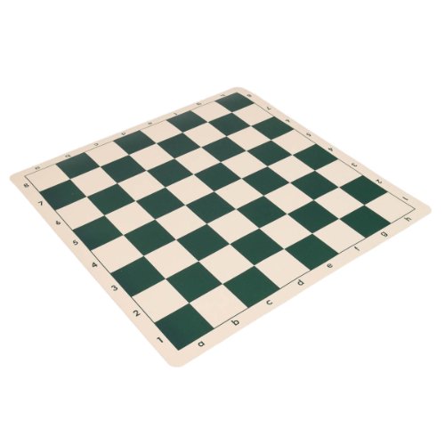 Wholesale Chess 20" Tournament Silicone Roll-Up Chess Board - Forest Green