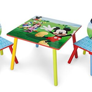 Delta Children Kids Table and Chair Set (2 Chairs Included) - Ideal for Arts & Crafts, Snack Time, Homeschooling, Homework & More, Greenguard Gold Certified, Disney Mickey Mouse