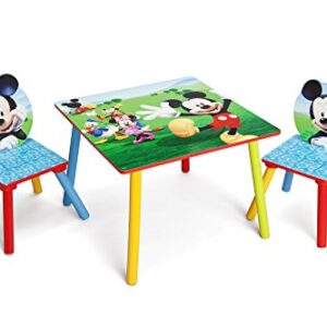 Delta Children Kids Table and Chair Set (2 Chairs Included) - Ideal for Arts & Crafts, Snack Time, Homeschooling, Homework & More, Greenguard Gold Certified, Disney Mickey Mouse