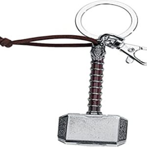 Marvel Thor Hammer 2 Pewter Key Ring , unisex-children, Grey