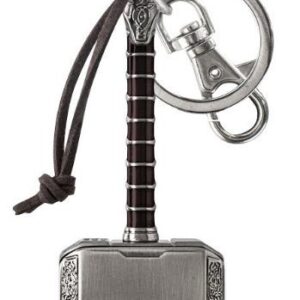 Marvel Thor Hammer 2 Pewter Key Ring , unisex-children, Grey