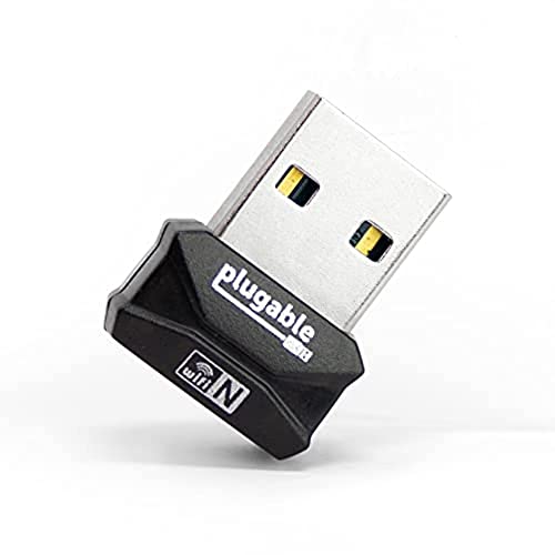 Plugable USB 2.0 Wireless N 802.11n 150 Mbps Nano WiFi Network Adapter (Realtek RTL8188EUS Chipset) Driverless Plug and Play for Windows