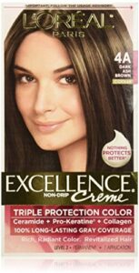 l"oreal paris excellence creme 4a dark ash brown cooler permanent haircolor