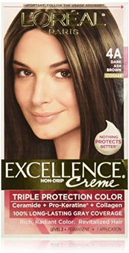 L"Oreal Paris Excellence Creme 4A Dark Ash Brown Cooler Permanent Haircolor