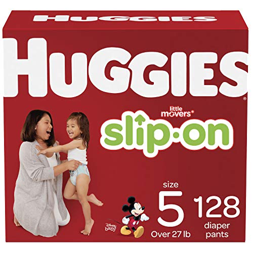 HUGGIES Little Movers Slip On Diaper Pants, Size 5 (Pack of 128)