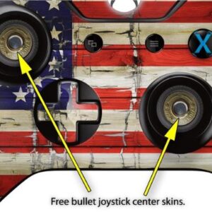 WraptorSkinz Decal Style Vinyl Skin Wrap compatible with XBOX One Original Wireless Controller Painted Faded and Cracked USA American Flag - (CONTROLLER NOT INCLUDED)