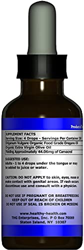 Healthy Health Oregano Oil - Wild Mediterranean - ECO Certified Organic Extra Strength 83% Carvacrol, All Natural Food Grade Oil of Oregano, Non GMO 1 fl. OZ