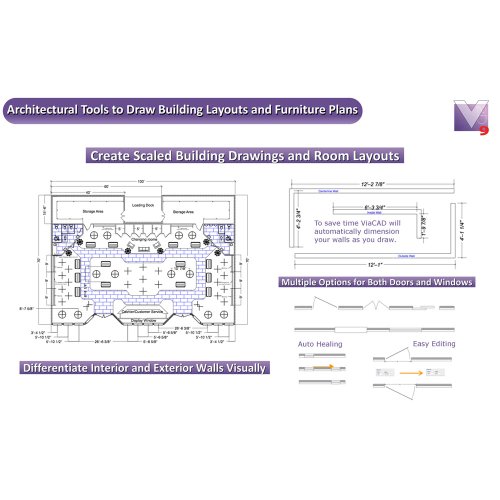 ViaCAD 2D v9 for Windows PC: With over 275 drawing tools, ViaCAD is the perfect choice for producing anything from simple sketches to fully dimensioned, standards compliant, production ready drawings. [Download]