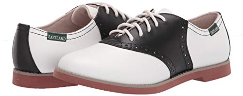 Eastland Women's Sadie Oxford, Black/White, 11 Medium US