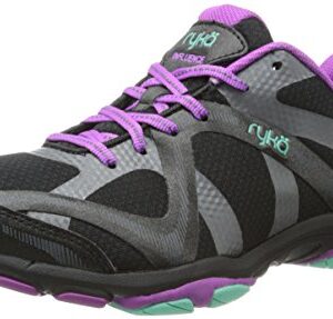 Ryka Women's Influence Black/Sugar Plum/Vivid Aqua Training Shoe 8.5 M US