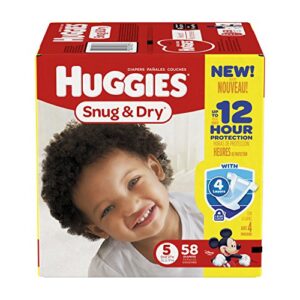 huggies snug and dry diapers - size 5-58 ct