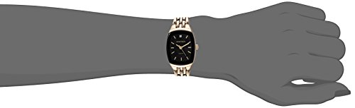 Armitron Women's 75/5195BKGP Diamond Accented Black Dial Gold-Tone Bracelet Watch