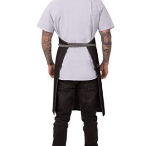 Chef Works Unisex Bronx Bib Apron, Black, One Size