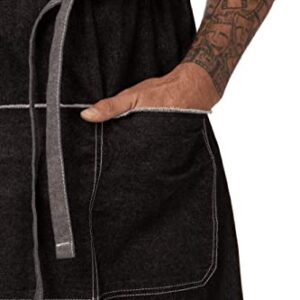 Chef Works Unisex Bronx Bib Apron, Black, One Size