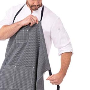 Chef Works Unisex Portland Chefs Bib Apron, Indigo Blue, One Size