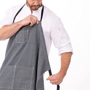 Chef Works Unisex Portland Chefs Bib Apron, Indigo Blue, One Size