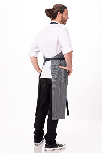 Chef Works Unisex Portland Chefs Bib Apron, Indigo Blue, One Size