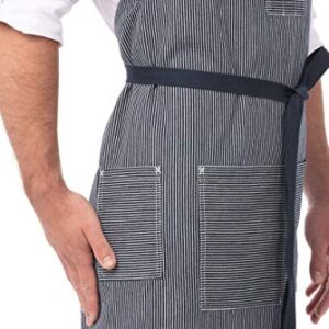 Chef Works Unisex Portland Chefs Bib Apron, Indigo Blue, One Size