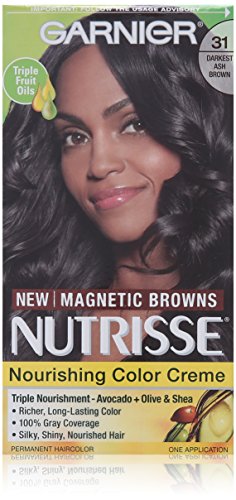 Garnier Nutrisse Nourishing Color Creme, 31 Darkest Ash Brown