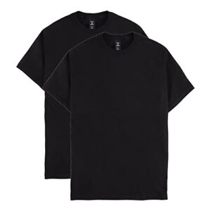 hanes size men's beefy short sleeve tee value pack (2-pack), black, x-large/tall