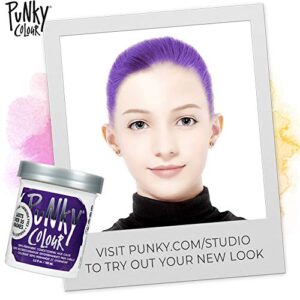 Punky Plum Semi Permanent Conditioning Hair Color, Vegan, PPD and Paraben Free, lasts up to 25 washes, 3.5oz