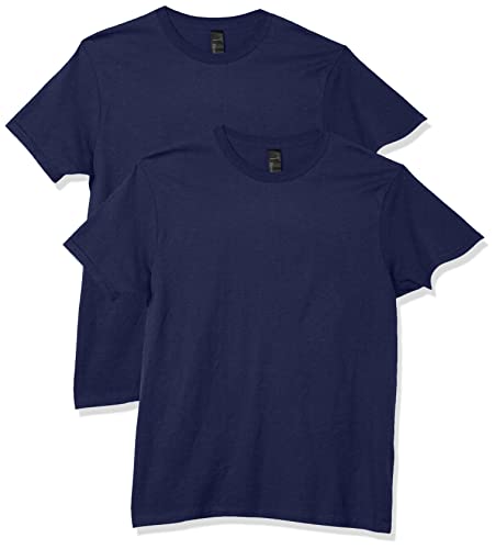 Hanes Men's Nano Premium Cotton T-Shirt (Pack of 2), Navy, X-Large