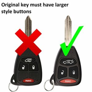 KeylessOption Just the Case Keyless Entry Remote Control Car Key Fob Shell Replacement for KOBDT04A