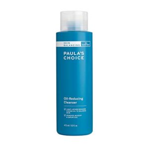 paula's choice skin balancing oil-reducing cleanser with aloe, face wash for oily skin & large pores, 16 ounce