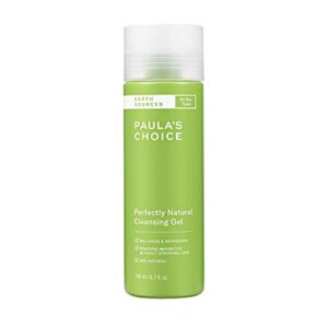 paula's choice earth sourced perfectly natural gel cleanser with aloe, 98% natural & fragrance free, 6.7 ounce